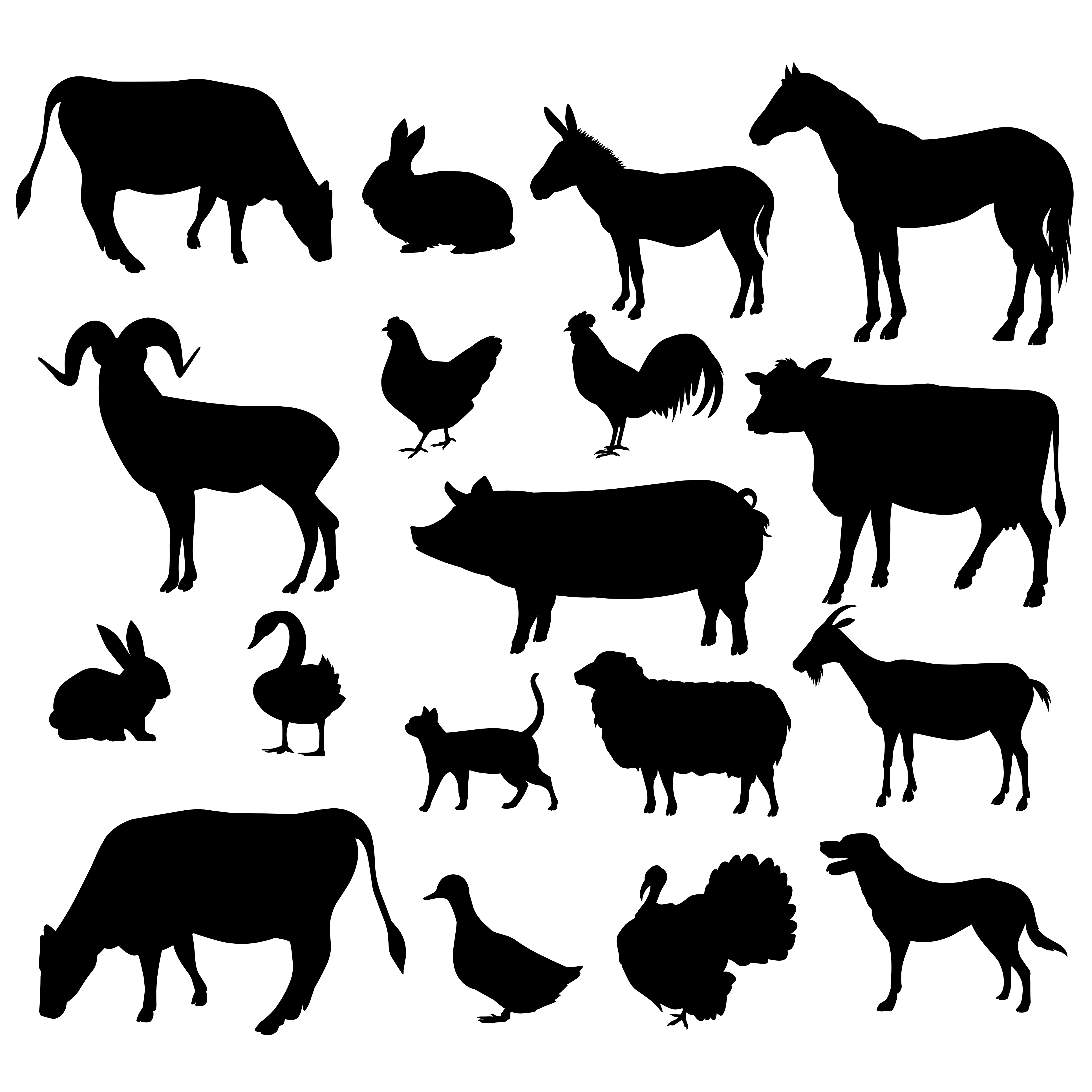 livestock silhouettes
