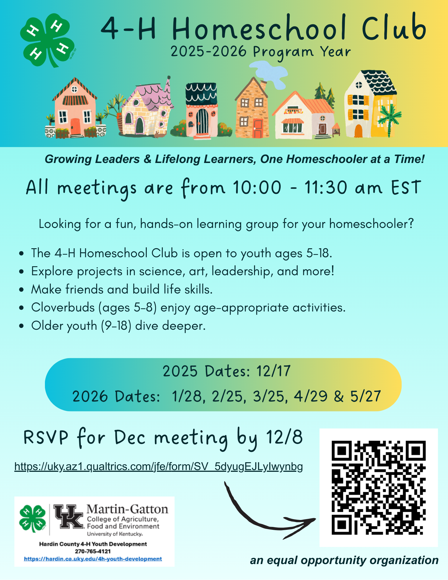 december homeschool flyer