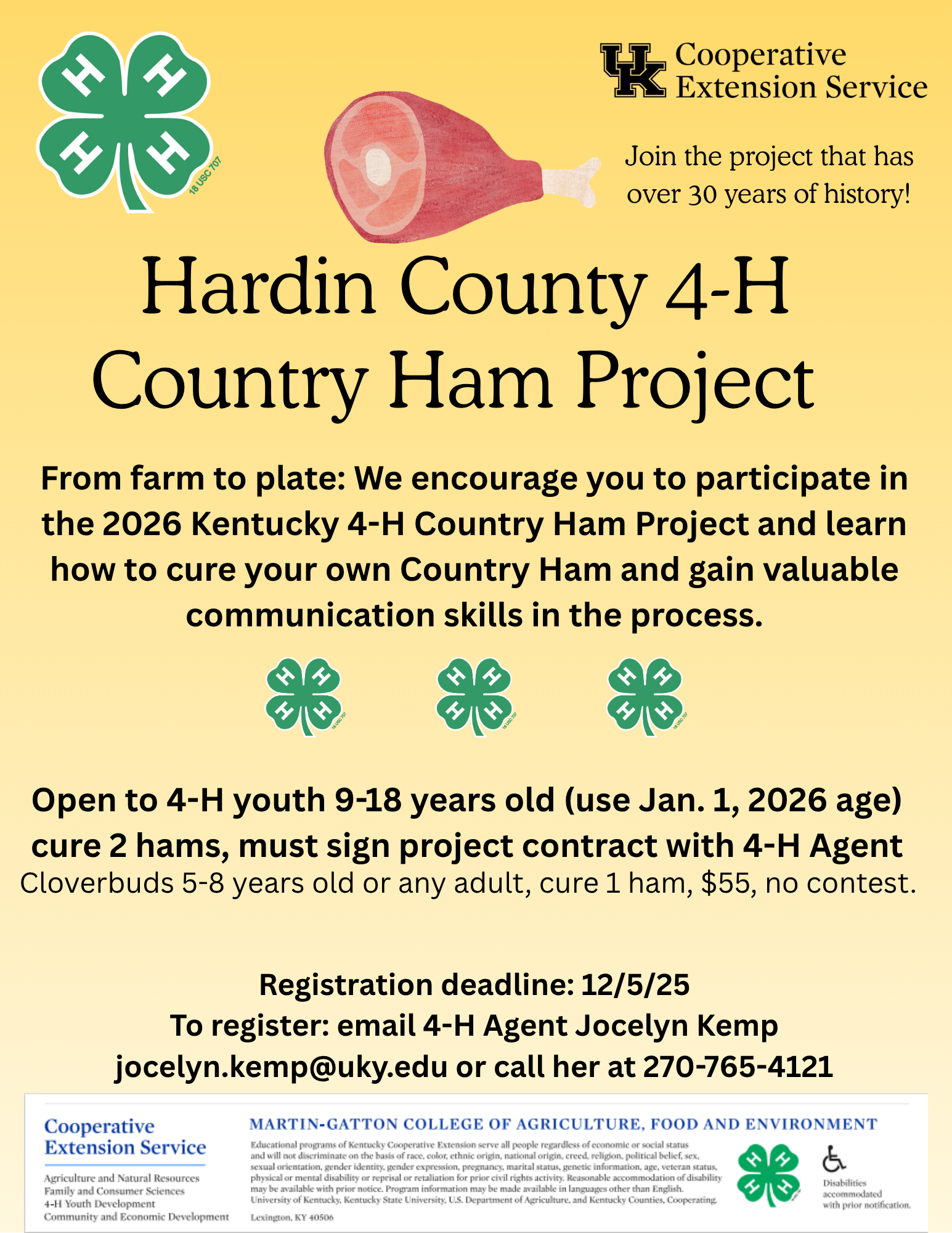 2026 country ham flyer